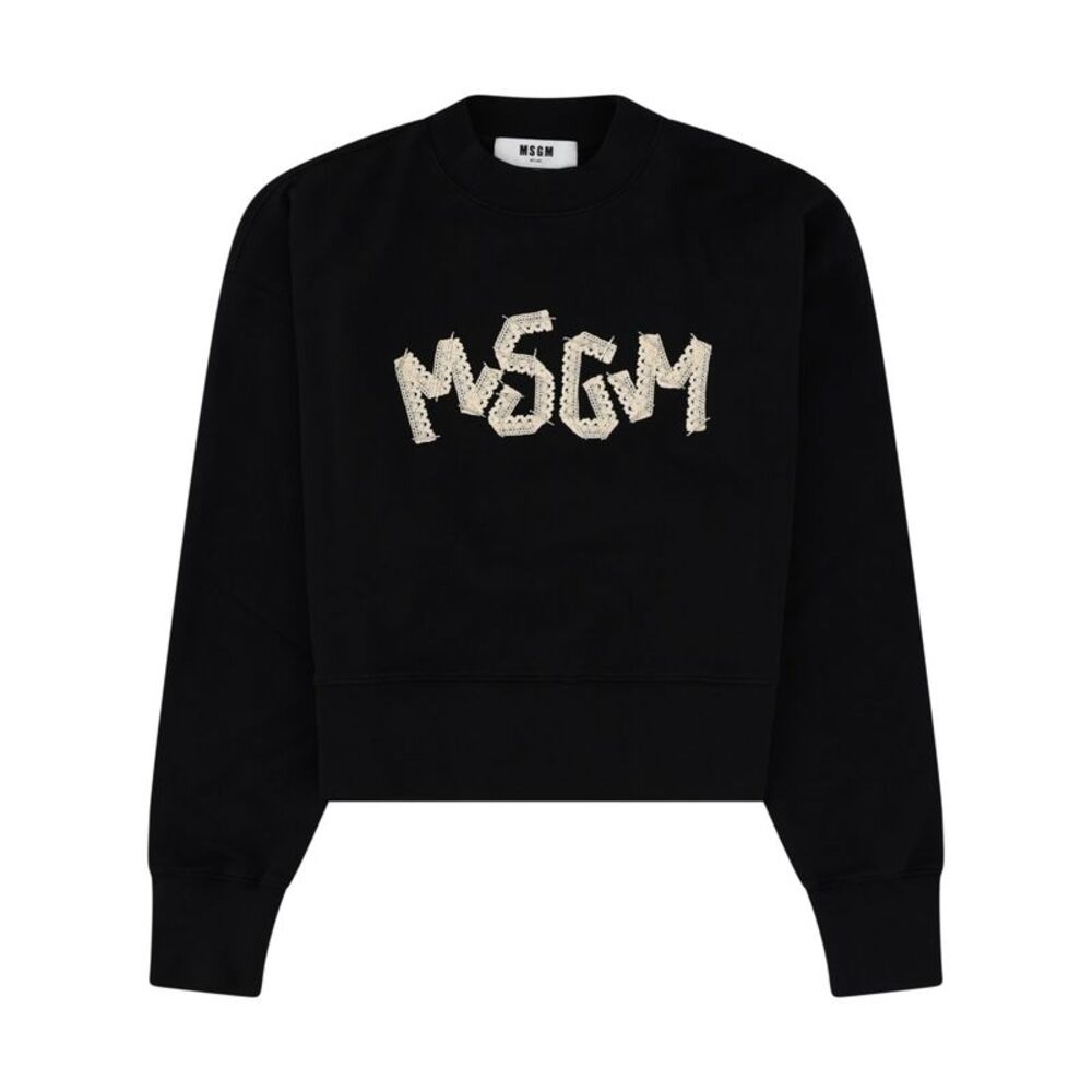 Msgm Women Felpa Con Logo